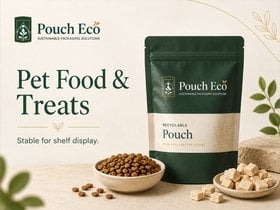 Flat-bottom pouches for pet food and treats