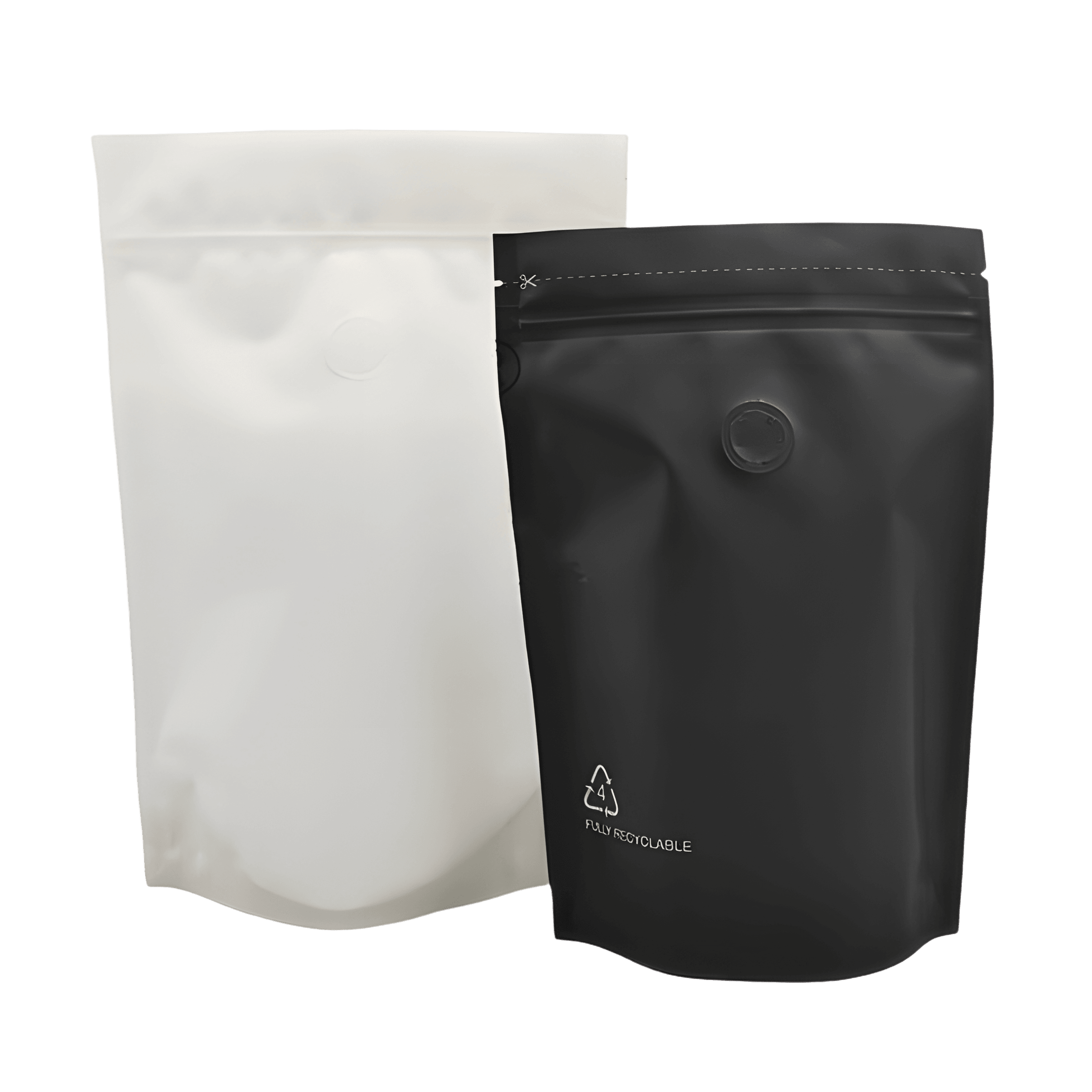 Custom recyclable mono-material stand-up pouches for coffee, snacks, and eco-refills