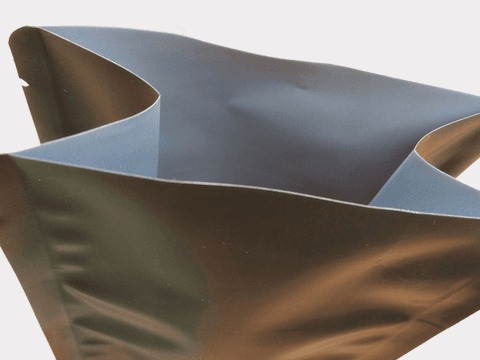 MDO-PE recyclable snack stand-up pouch with a seamless clear window revealing roasted nuts