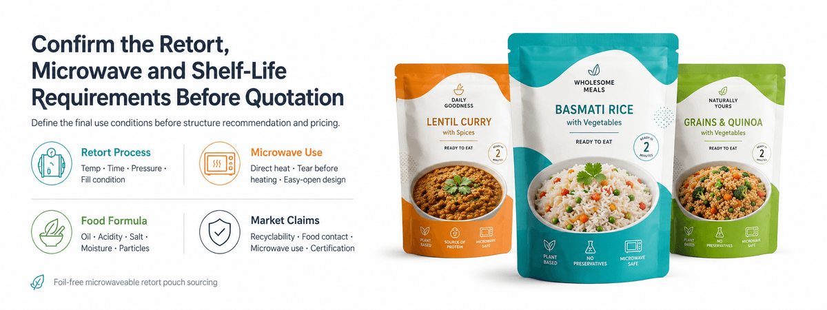 Microwaveable retort pouch overview