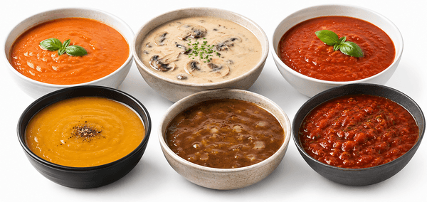 1-3 kg foodservice foil retort pouch of sauce base in a commercial kitchen