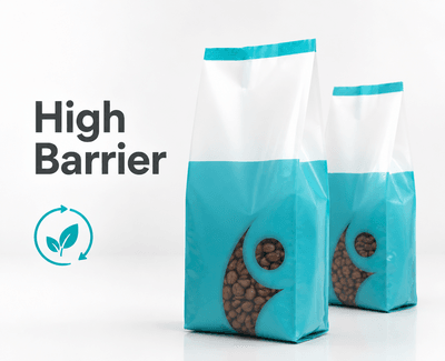 Recyclable side gusset bags for coffee, pet food and dry goods