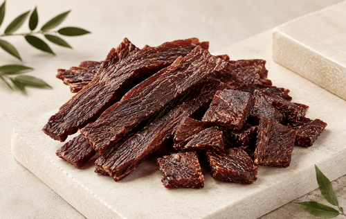 Jerky packaging recyclable flat bottom pouch with transparent window and zipper closure