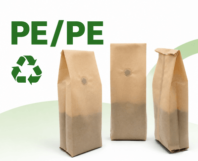 Recyclable side gusset bags for coffee, pet food and dry goods