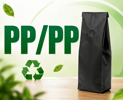 Recyclable-oriented mono-PE side gusset pouch showing the expandable side panels