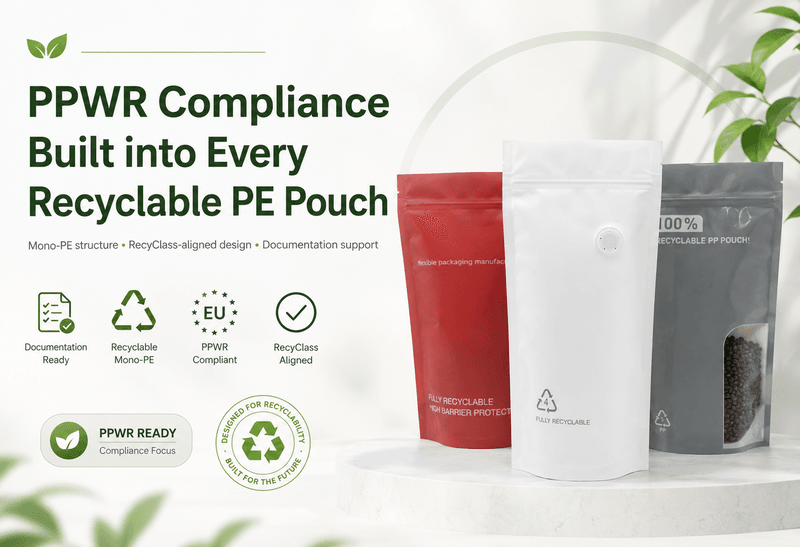 CHI cyclos-HTP recyclability certificate document for mono-PE structure