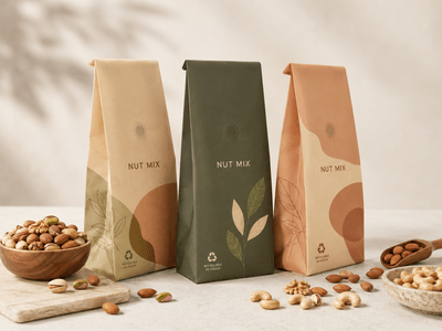 Recyclable PP snack pouch with resealable zipper close-up