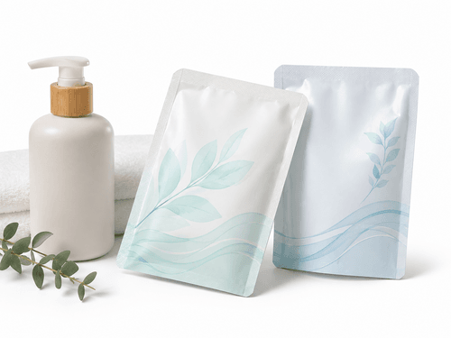 Refill packs replacing rigid containers -- recyclable 3-side seal pouch for PPWR-driven sustainability programs