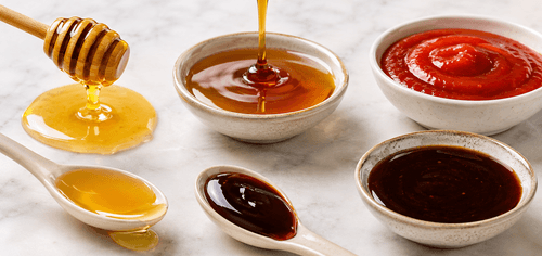 Recyclable spout pouches for sauces, syrups, and honey on production line