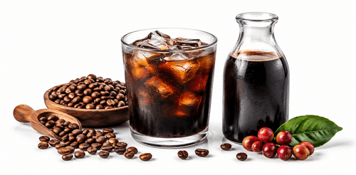 Kraft stand up spout pouches for coffee and cold brew -- craft and clean-label retail packaging