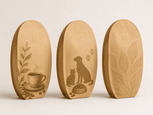 Die-cut Shaped Kraft Quad Seal Pouch -- product photo on white background