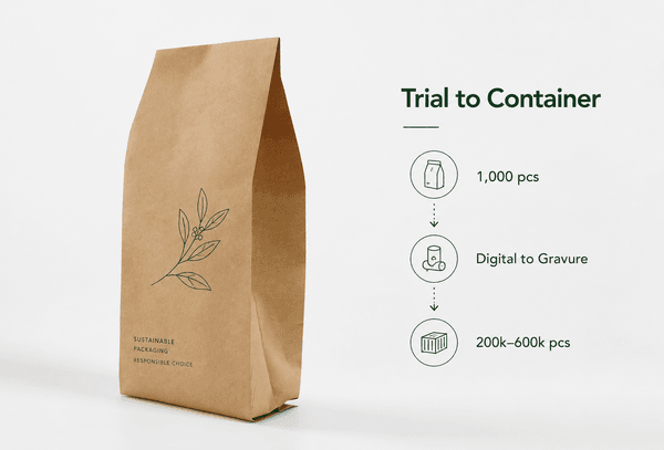 High-barrier kraft AL PE side gusset bag for oxygen-sensitive coffee packaging