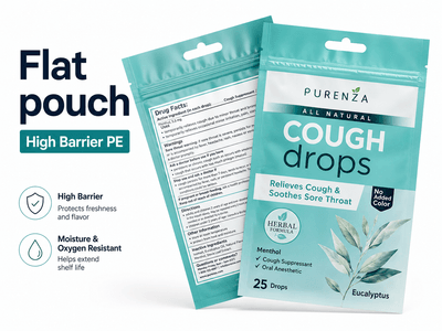 High barrier PE flat pouch for sample sachets and single-serve coffee