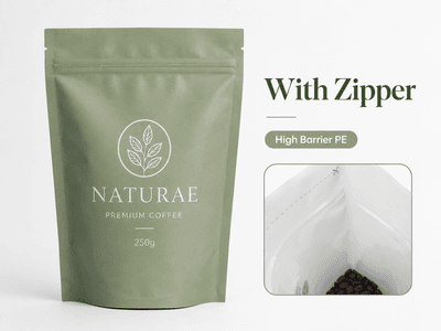 Resealable high barrier PE pouch with press-to-close zipper for repeat-use formats