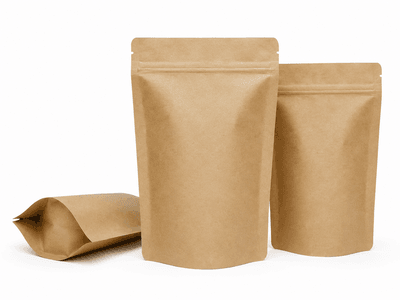 Kraft Stand Up Zipper Pouches