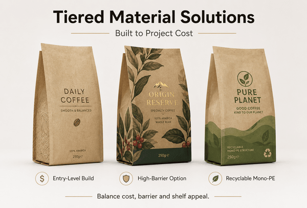 Tiered material solutions built to project cost -- supporting visual