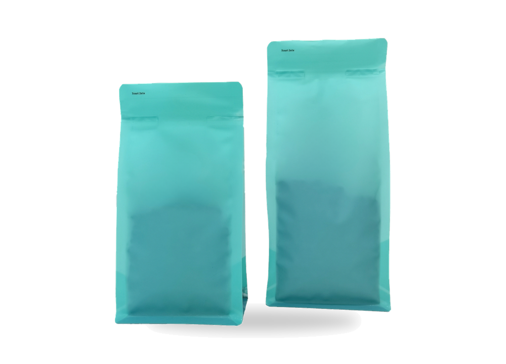 Recyclable pouches product example on white background